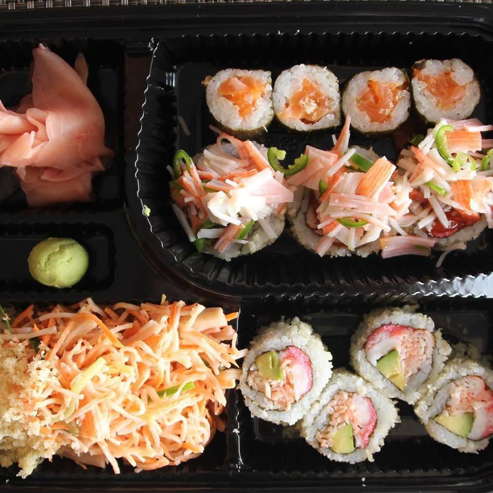 Sushi Spicy Bento boxes at Vinaigrette ATICO Fakhreldin Group
